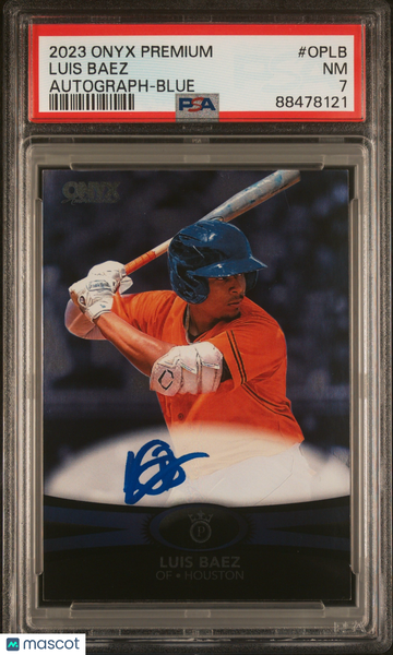 2023 Onyx Premium Autographs Luis Baez #OPLB Autograph-Blue PSA 7