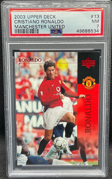 2003-04 UPPER DECK MANCHESTER UNITED CRISTIANO RONALDO #13 PSA 7