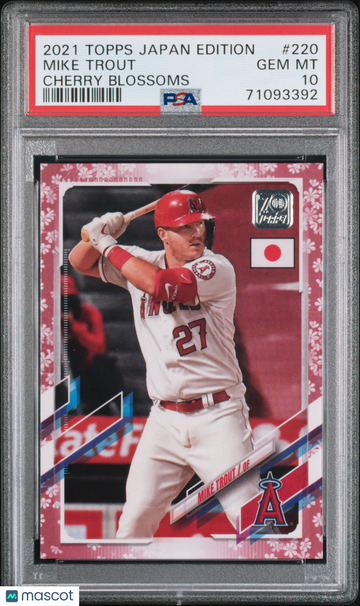 2021 Topps Japan Edition Mike Trout #220 Cherry Blossoms /99 PSA 10