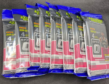 (8) 2019-20 Panini Donruss Optic NBA Basketball Factory Sealed Cello Pack