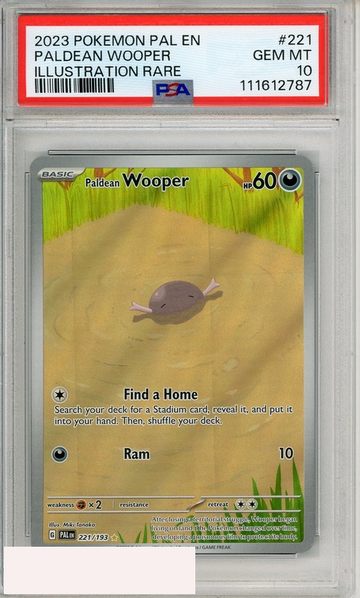 2023 POKEMON PAL EN-PALDEA EVOLVED PALDEAN WOOPER #221 ILL RARE PSA 10 GEM MT
