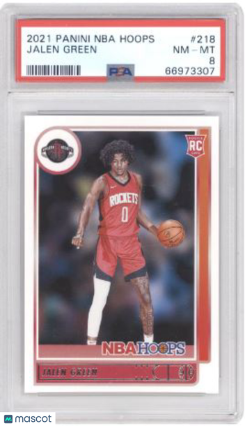 2021 Panini NBA Hoops Jalen Green #218 PSA 8