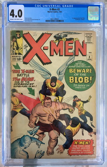 X-Men #3 (1964) CGC 4.0 -- 1st The Blob (Fred Dukes); Stan Lee and Jack Kirby