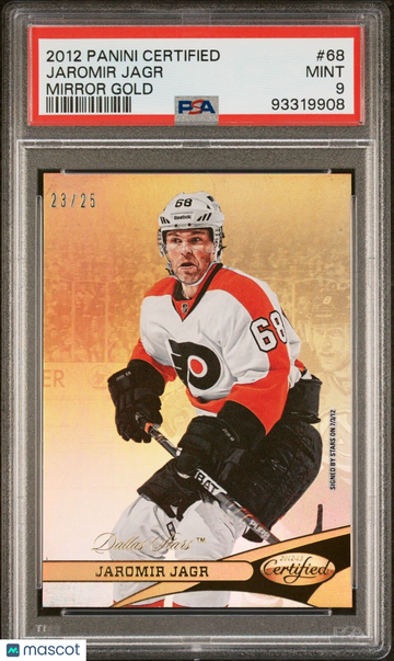 2012 Panini Certified Jaromir Jagr #68 Mirror Gold /25 PSA 9