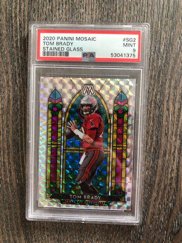 2020 Mosaic Tom Brady Stained Glass PSA 9