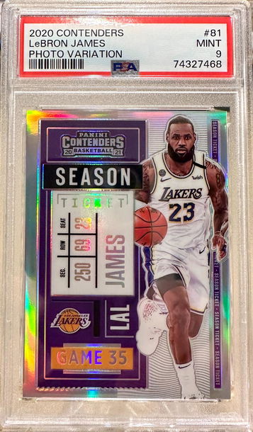 2020 Contenders Basketball #81 Lebron James - Photo Variation (Prizm) | PSA 9