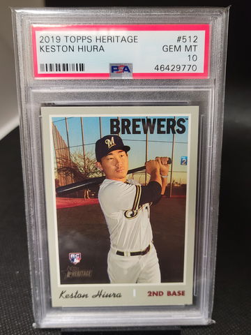 2019 Topps Heritage Keston Hiura Psa 10