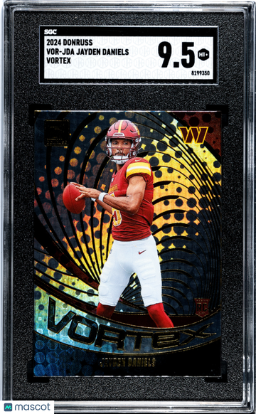 2024 Donruss Jayden Daniels #VOR-JDA Vortex SGC 9.5