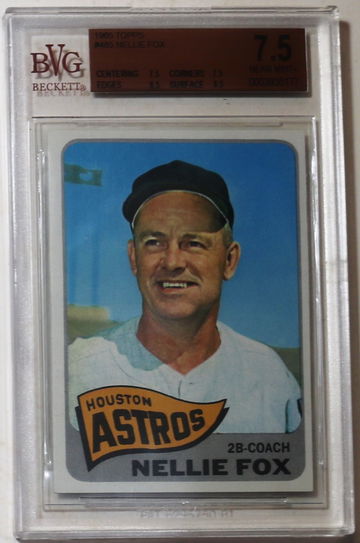 1965 Topps #485 Nellie Fox BVG 7.5 NEAR MINT +