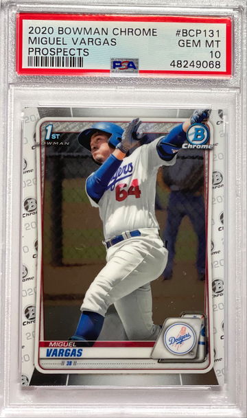 Miguel Vargas 2020 Bowman Chrome Prospects PSA10 Gem Mint 