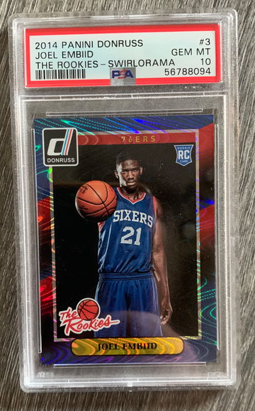 2014 Donruss Joel Embiid Swirlorama PSA 10 Gem Mint POP 12 Rare
