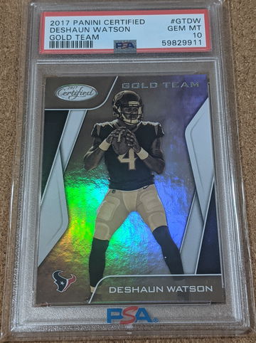 2017 Certified 🏈 DESHAUN WATSON Gold Team Rookie PSA 10 Texans Browns RC 🔥