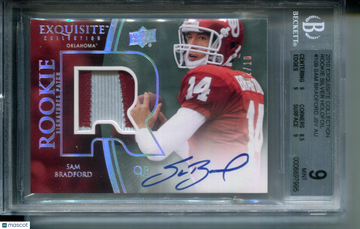 2010 Exquisite Collection Rookie Silver Holofoil Sam Bradford JSY AU #109 BGS 9 Auto 10