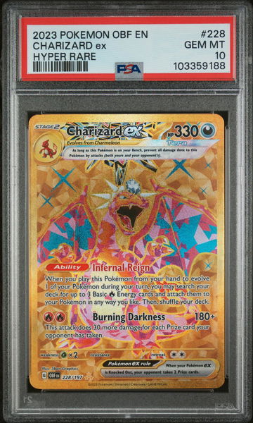 2023 Pokemon Scarlet and Violet Obsidian Flames Hyper Rare Charizard Ex #228 PSA 10