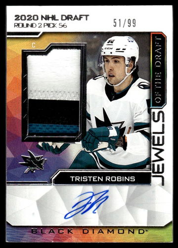 2023 Upper Deck Black Diamond Jewels Tristen Robins #JD-TR Auto /99