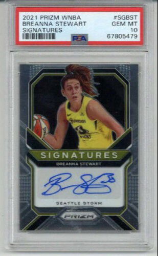 2021 PANINI PRIZM WNBA SIGNATURES #SGBST BREANNA STEWART STORM PSA 10