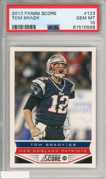 2013 PANINI SCORE TOM BRADY #123 PATRIOTS PSA 10 GEM MT