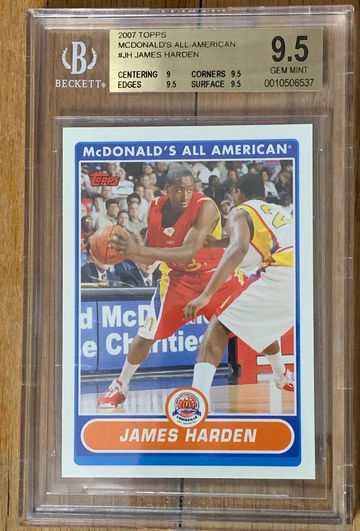 2007 Topps James Harden McDonald’s BGS 9.5