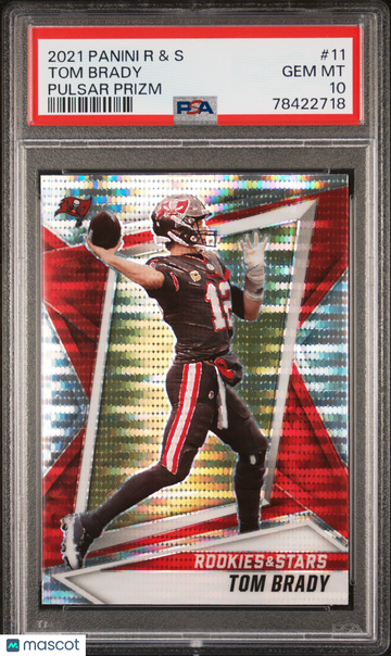 2021 Rookies & Stars Pulsar Prizm #11 Tom Brady - Tampa Bay Buccaneers PSA 10