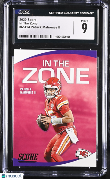 2020 Score Patrick Mahomes II #IZ-PM In The Zone CGC 9
