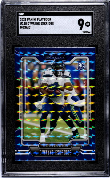 2021 Panini Playbook Mosaic D'Wayne Eskridge #118 RC SGC 9