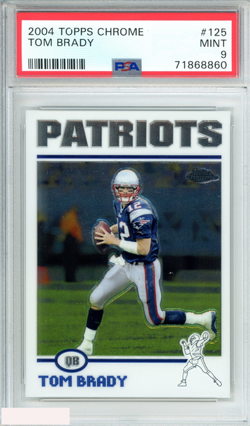 2004 TOPPS CHROME TOM BRADY #125 NEW ENGLAND PATRIOTS PSA 9 MINT