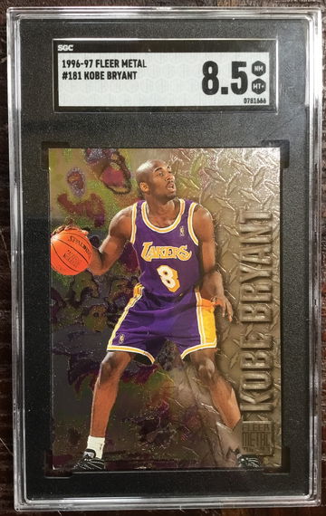1996 Fleer Metal Kobe Bryant RC SGC 8.5