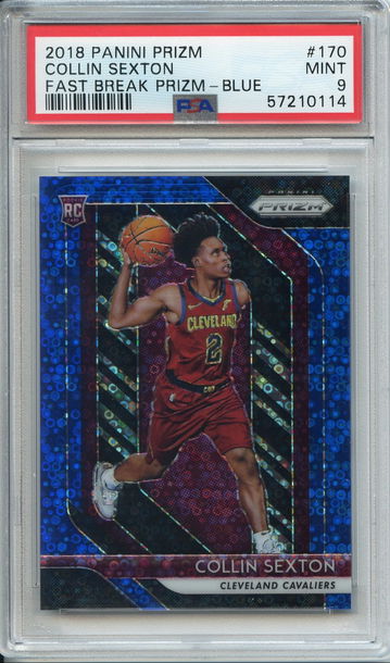 Collin Sexton 2018 Prizm Fast Break Blue Rookie /175 PSA 9 