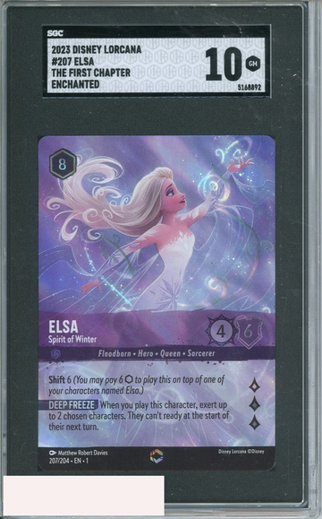2023 DISNEY LORCANA THE FIRST CHAPTER ELSA #207 SGC 10