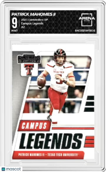 2021 Panini Contenders DP Patrick Mahomes II #2 Campus Legends Arena Club 9