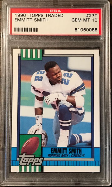 1990 Topps Traded Emmitt Smith Rookie PSA 10
