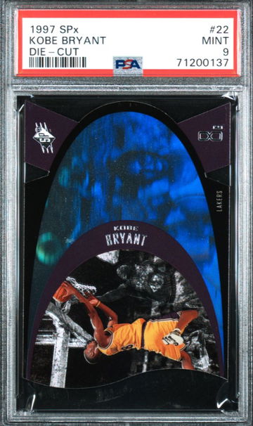 1997 Upper Deck UD SPx Die Cut Rookie Card RC 22 Kobe Bryant Los Angeles LA Lakers PSA 9 Mint