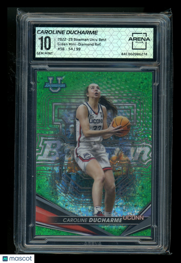 2023 2022-23 Bowman University Best Caroline Ducharme #56 Green Mini Diamond Refractor /99 Arena Club 10
