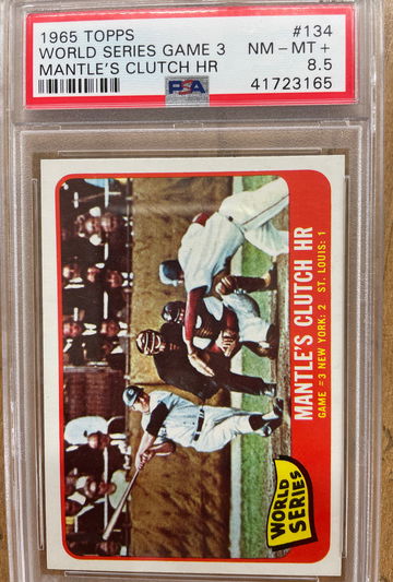 1965 Topps Mickey Mantle World Series Game PSA 8.5