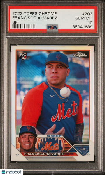 2023 Topps Chrome Francisco Alvarez SP Rookie RC #203 PSA 10