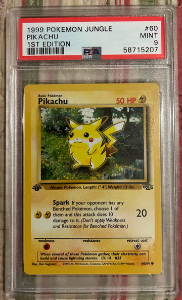 1999 Pokémon Jungle 1st Edition Pikachu #60 PSA 9