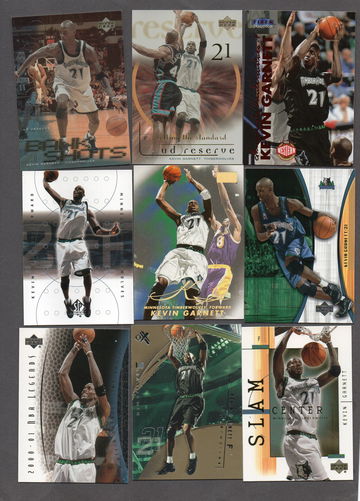 Kevin Garnett NBA Basketball Card Lot (28) - Timberwolves HOF Nice Variety