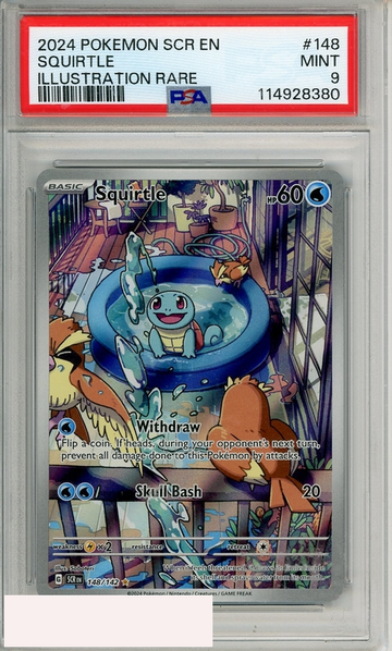 2024 POKEMON SCR EN-STELLAR CROWN SQUIRTLE #148 ILL RARE PSA 9 MINT