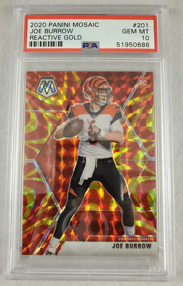 Joe Burrow Gold Reactive Mosaic PSA 10