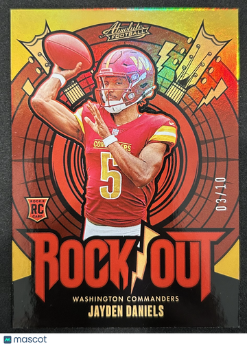 2024 Panini Absolute Football Rock Out Jayden Daniels #RO-JDS /10 RC