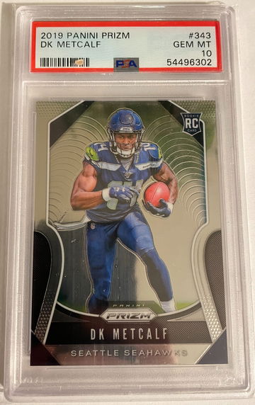 2019 Panini Prizm DK Metcalf PSA 10 Rookie Card