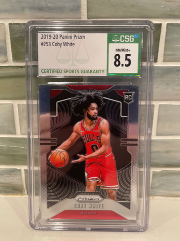 COBY WHITE 2019-20 PRIZM ROOKIE RC CSG 8.5