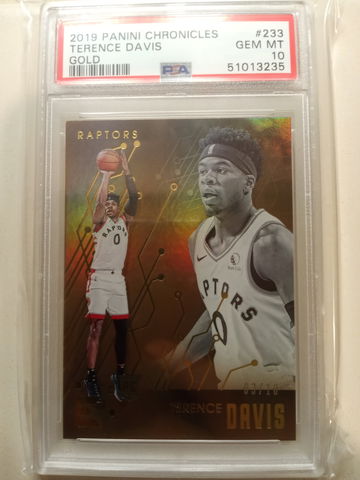 2019-20 Terence Davis Chronicles Essentials Gold RC 3/10 PSA 10