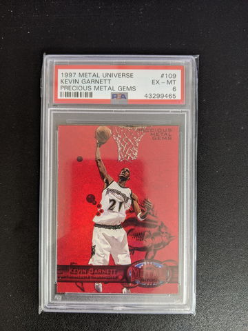  1997 Metal Universe #109 Kevin Garnett PMG RED 034 of 100