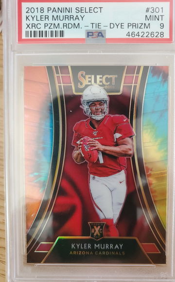 2018 Panini Select Kyler Murray Tie Dye XRC PSA 9