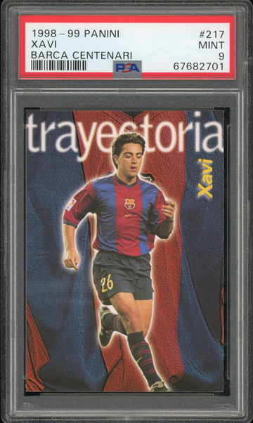 1998 Panini Barca Centenari Xavi #217 RC Rookie PSA 9 POP 2 None Higher