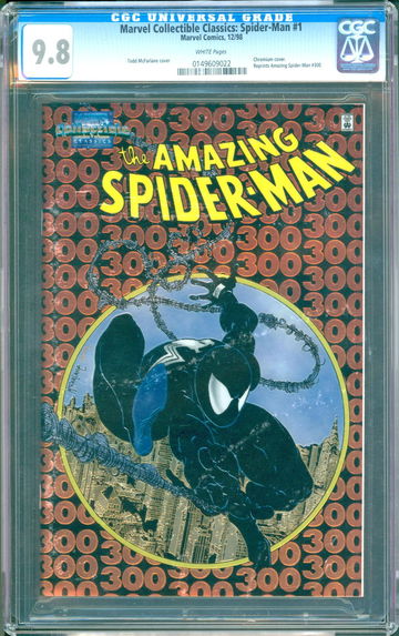 Marvel Collectible Classics Spider-Man #1 (1998) CGC 9.8 -- White pgs; Chromium