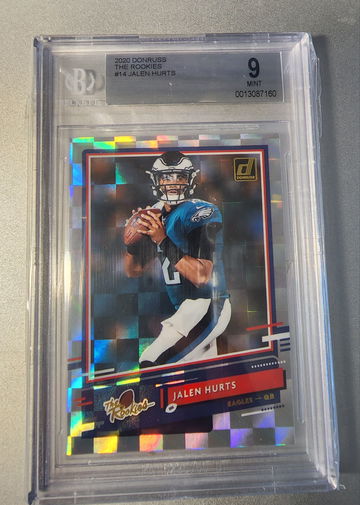 2020 Panini Donruss #14 Jalen Hurts Rookie RC BGS 9