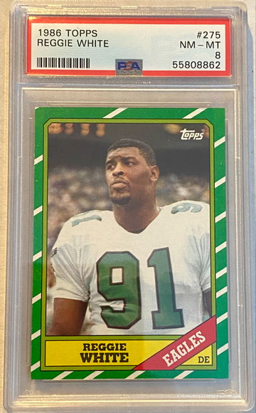 1986 Topps Reggie White PSA 8 NM-MT