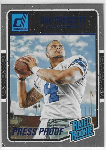2016 Donruss Dak Prescott Rated Rookie Press Proof Blue RC #362